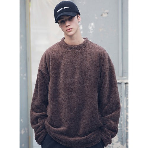 メスノウン(MASSNOUN) SOFT WOOL SIDEVENT CREW NECK MFECR006-BR
