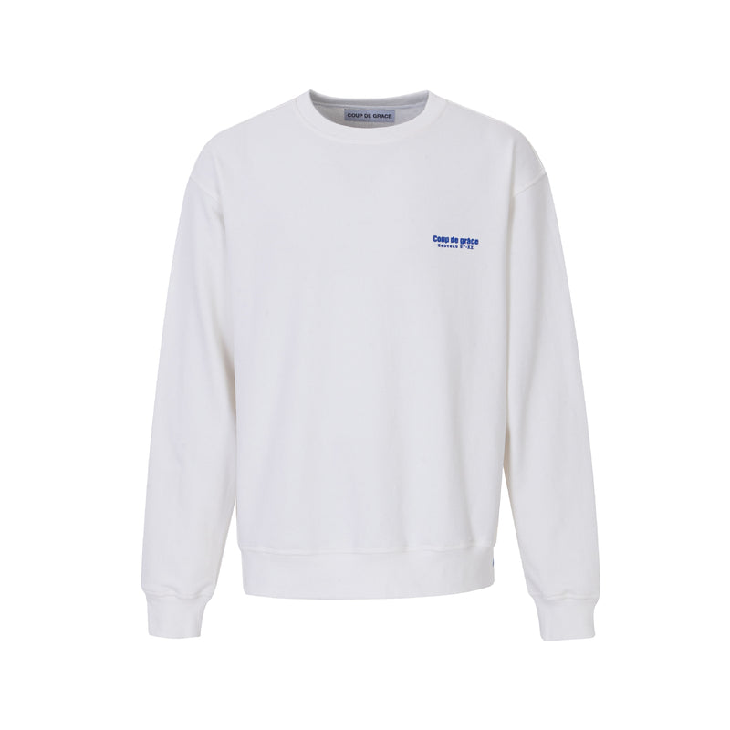 クーデグレース(Coup de grace)  Coup de grâce Nouveau 07-XX BUTTON CREWNECK WHITE