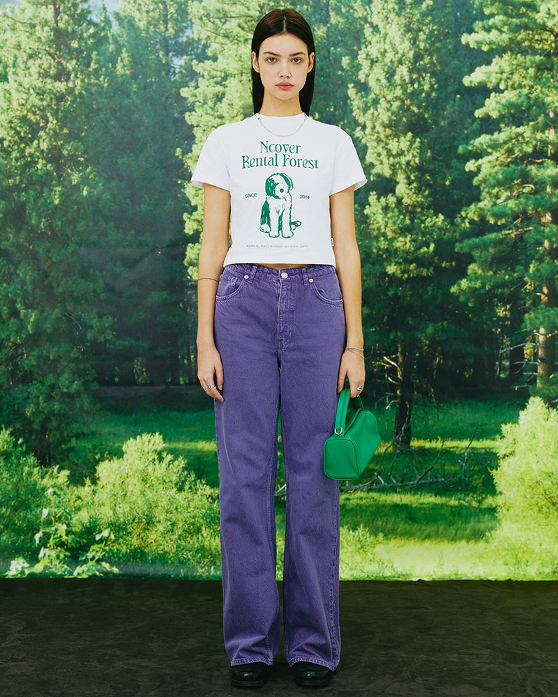 NCOVER（エンカバー）ENGLISH SHEEP DOG CROP TSHIRT-WHITE