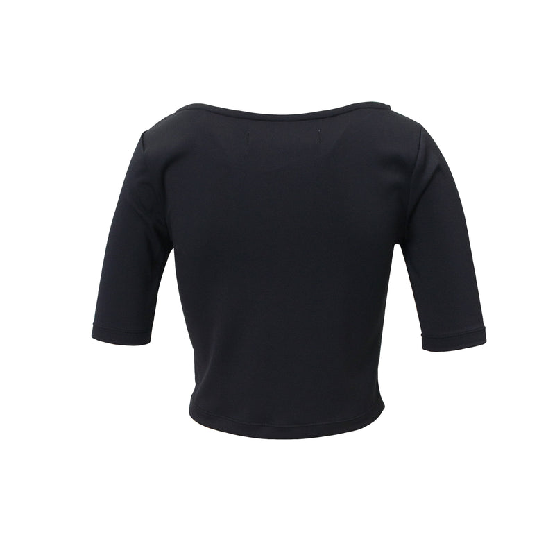 クーデグレース(Coup de grace)  REFLECT LOGO CROP TEE BLACK