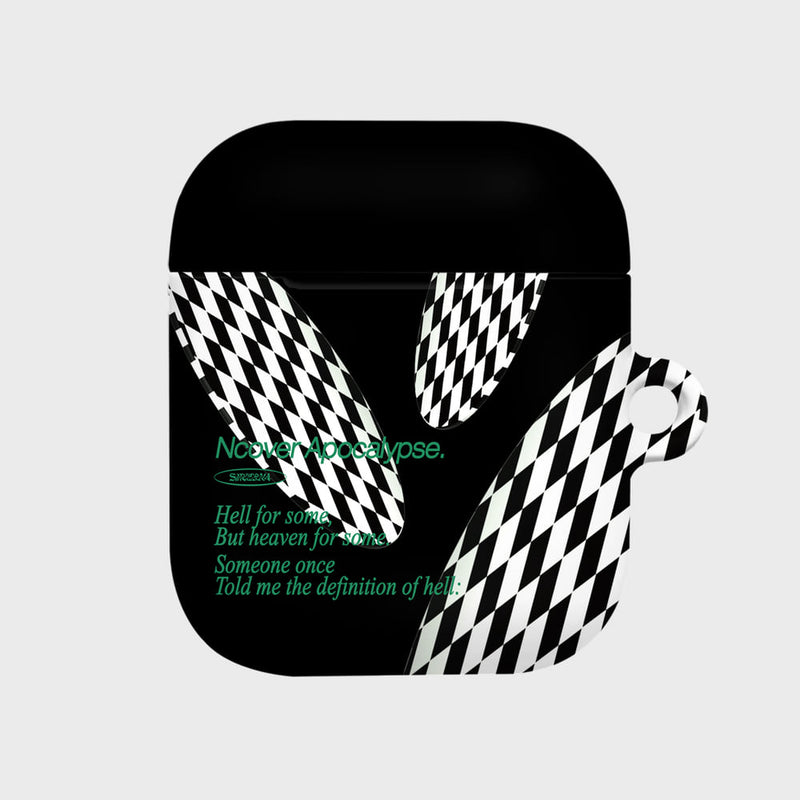 NCOVER（エンカバー）THREE CHECKER TEXT-BLACK(AirPods HARD)