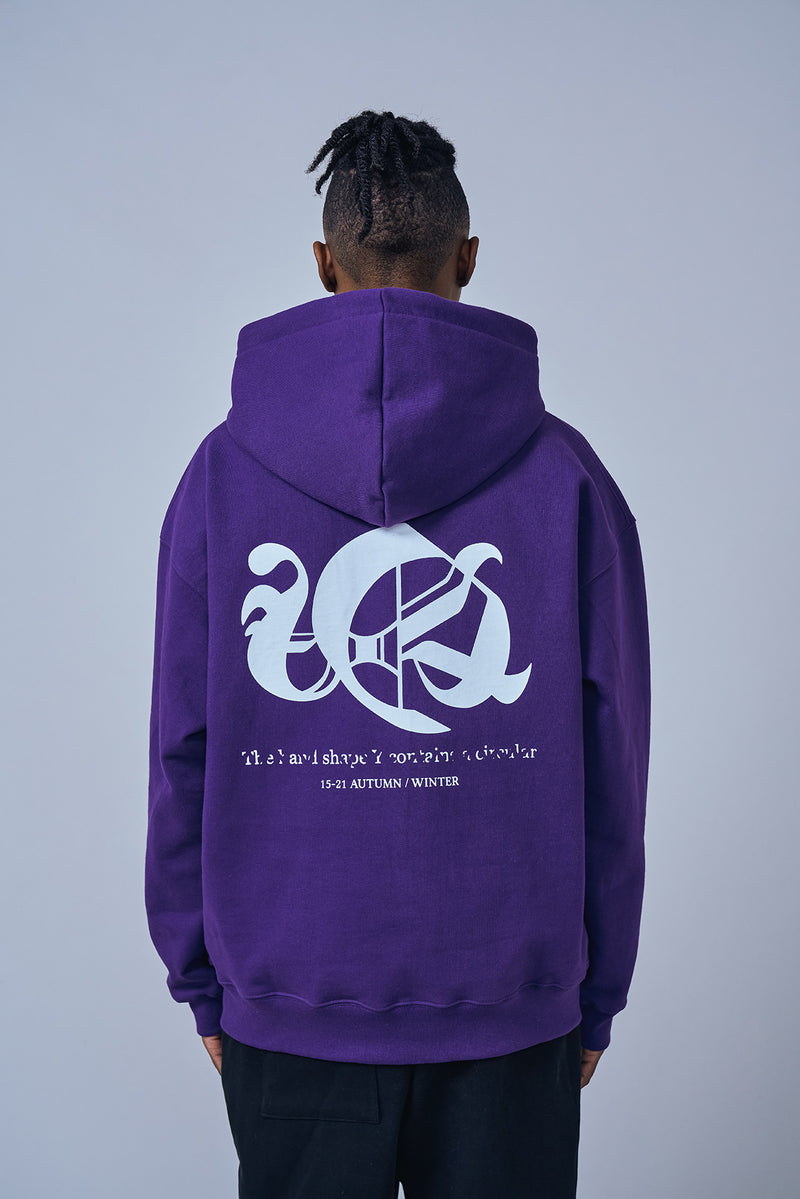 オーワイ(OY) DEVIL LOGO HOODIE-PURPLE
