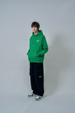 オーワイ(OY) PAINT LOGO HOODIE-GREEN