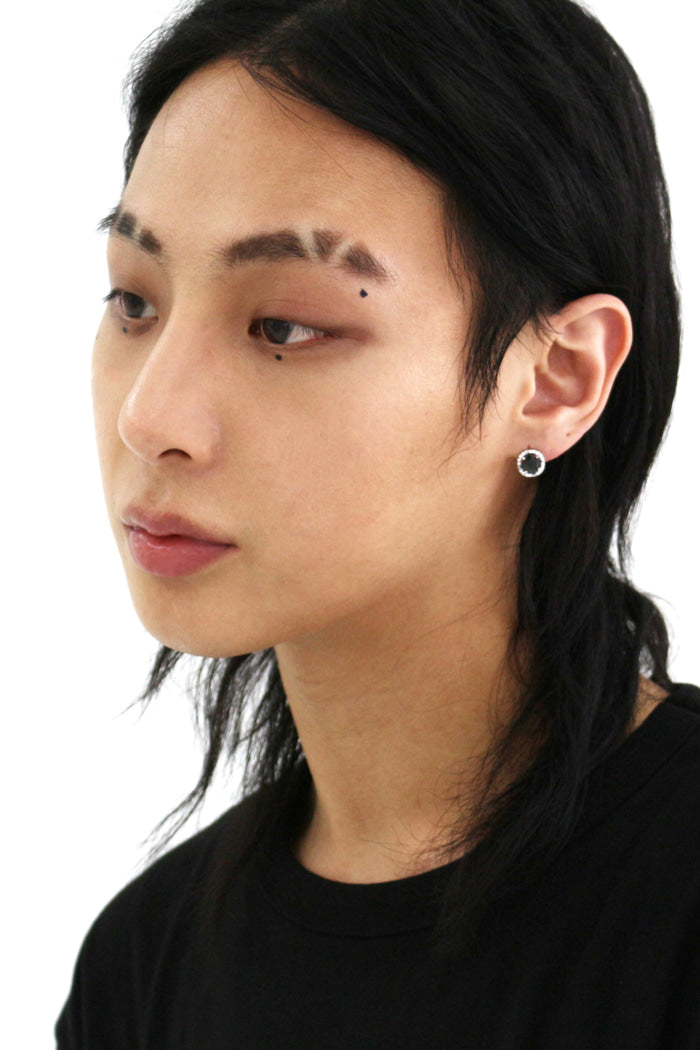 BLACKPURPLE (ブラックパープル) Flin cubic earring_black