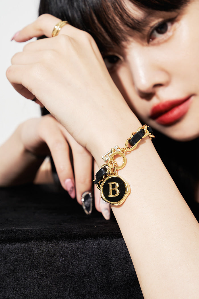 BLACKPURPLE (ブラックパープル) Guerlain Signature B Black Chain Bracelet