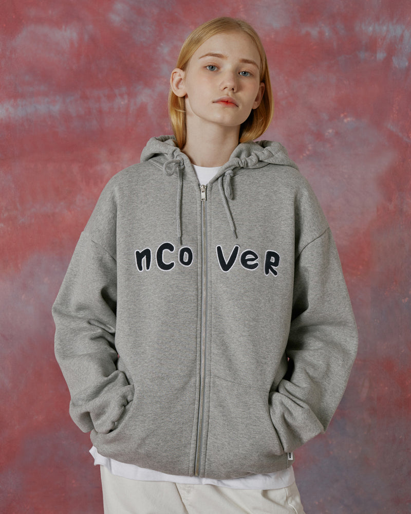 NCOVER（エンカバー）SIGNATURE PATCH LOGO HOODIE ZIPUP-GREY