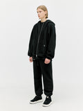 ディープリーク(DPRIQUE)  OVERSIZED FULL ZIP HOODIE - BLACK