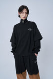 オーワイ(OY) LAYERED ZIPPER POLA LONG SLEEVE-BLACK