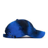 ブラックブロンド(BLACKBLOND) BBD Ripped Sprayed Custom Covered Logo Cap (Blue)