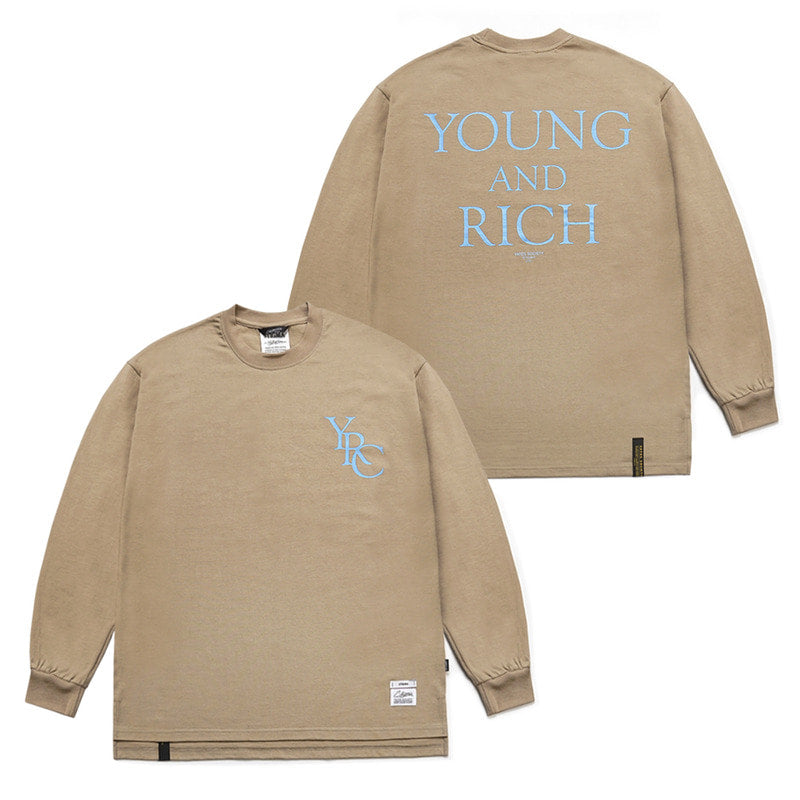 STIGMA(スティグマ)  22 YOUNG&RICH OVERSIZED LONG SLEEVES T-SHIRTS BEIGE
