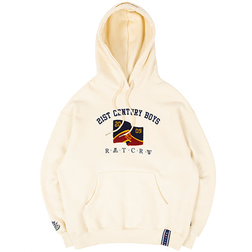 ロマンティッククラウン(ROMANTIC CROWN) 21C BOYS LOGO HOOD_OATMEAL