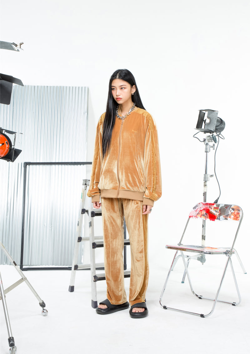 SINCITY (シンシティ) Gold velvet track-top