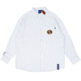 ロマンティッククラウン(ROMANTIC CROWN) 21C BOYS STRIPED SHIRT_WHITE