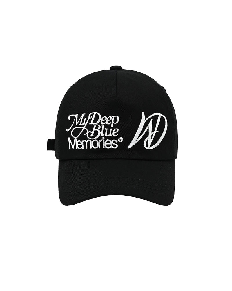 MYDEEPBLUEMEMORIES(マイディープブルーメモリーズ)      MM Double Logo cap black