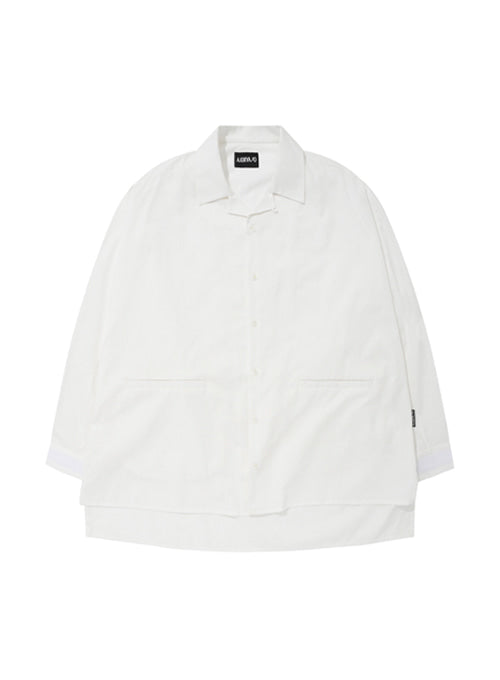 アジョバイアジョ(AJOBYAJO)     Batwing Oversized Shirt [White]
