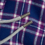 アクメドラビ(acme' de la vie) SILICON EMBLEM CHECKSHIRT HOODIE PURPLE