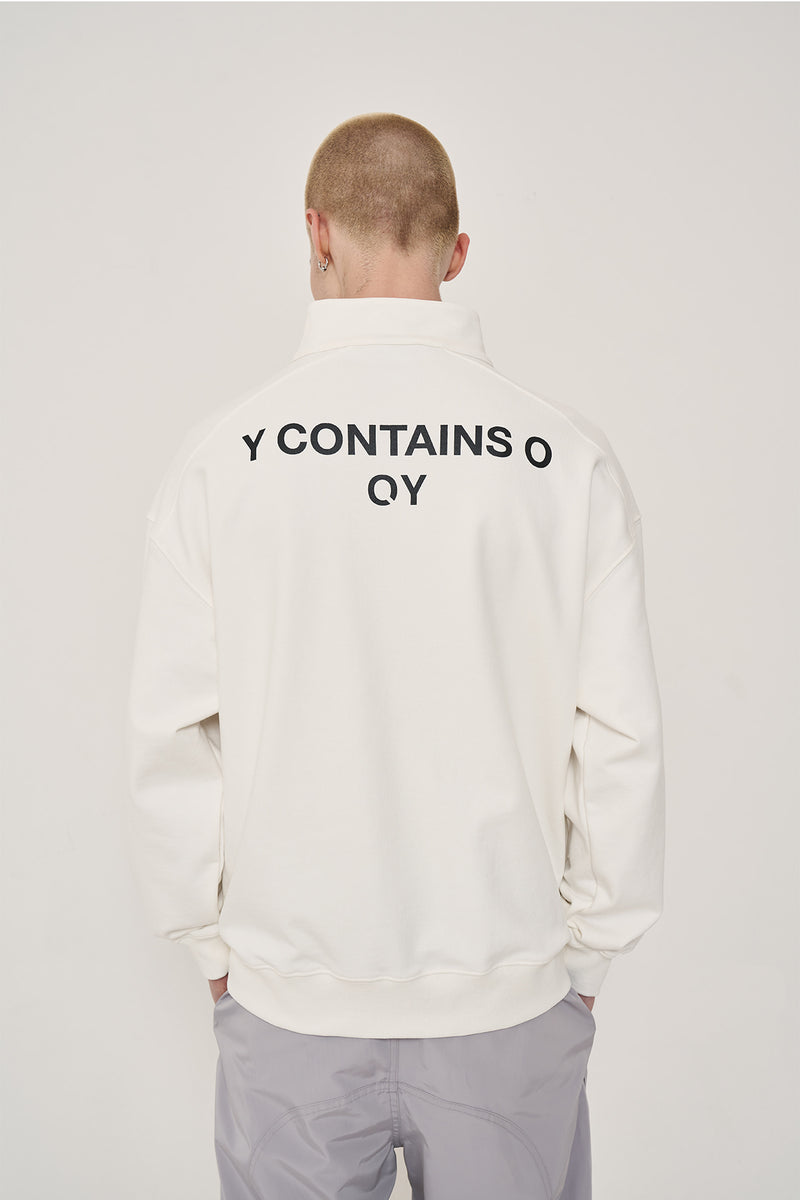 オーワイ(OY) LOGO ZIPPER POLA MTM-WHITE