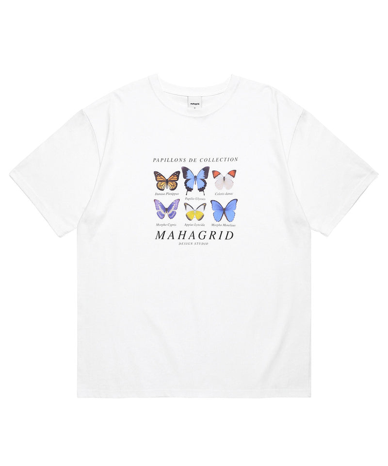 mahagrid (マハグリッド) BUTTERFLIES TEE [WHITE]