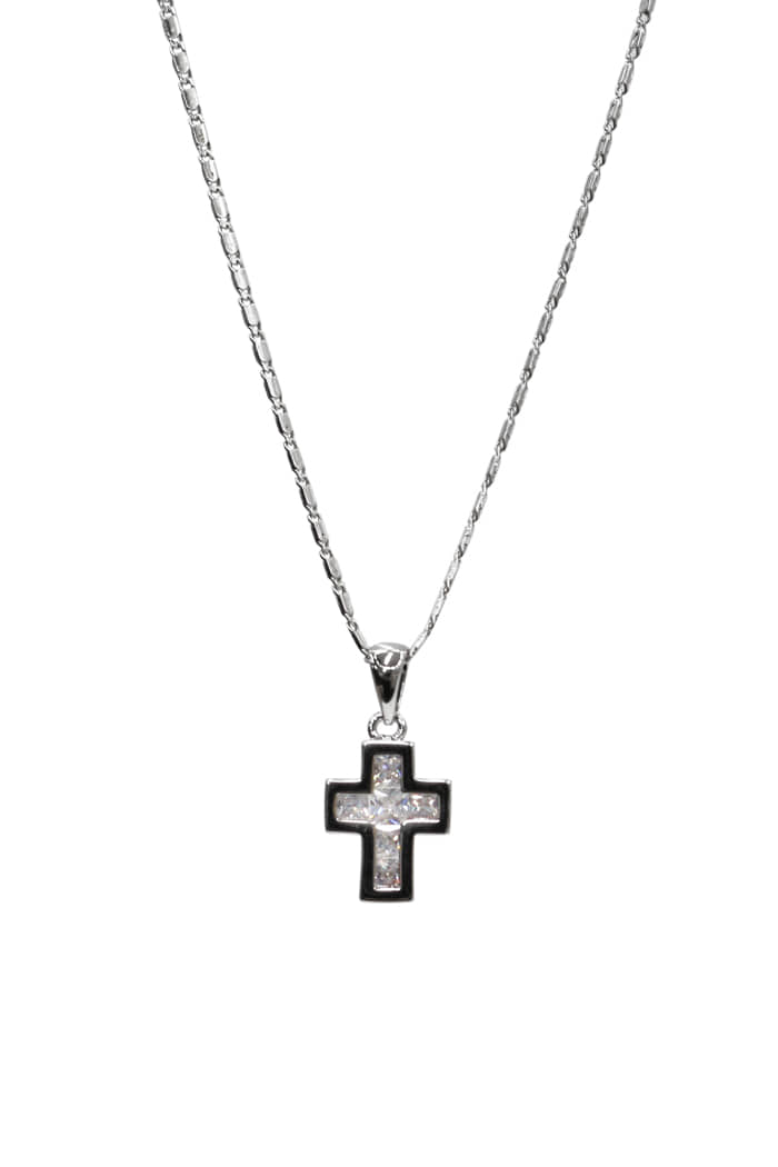 BLACKPURPLE (ブラックパープル) Mini Plumpie Cross Necklace