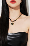BLACKPURPLE (ブラックパープル) Guerlain Signature B Black Chain Necklace