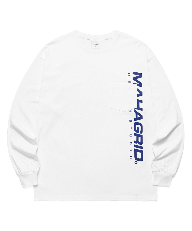 mahagrid (マハグリッド) OVER POCKET LS TEE [WHITE]