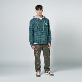 アクメドラビ(acme' de la vie) SILICON EMBLEM CHECKSHIRT HOODIE GREEN