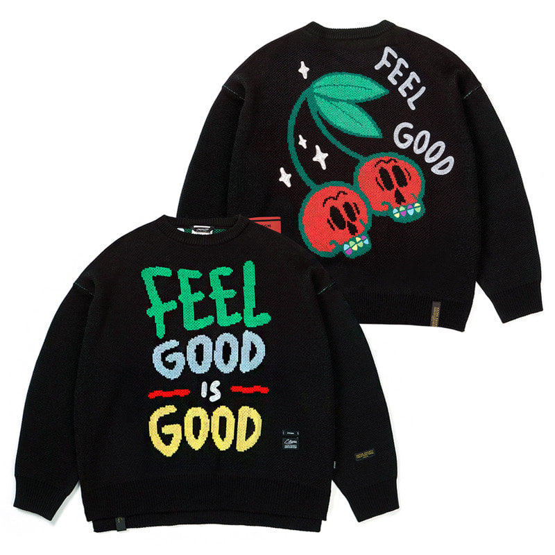 STIGMA(スティグマ)  21 FEEL GOOD OVERSIZED KNIT SWEATER BLACK