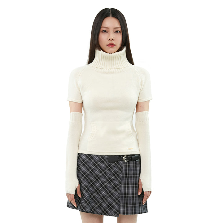 curetty (キュリティー)  C HIGH-NECK WARMER KNIT SET-UP_IVORY