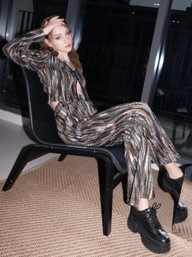 BABLETWO  (ビーエーブルトゥー)    Twist Bugle Pants [brown]