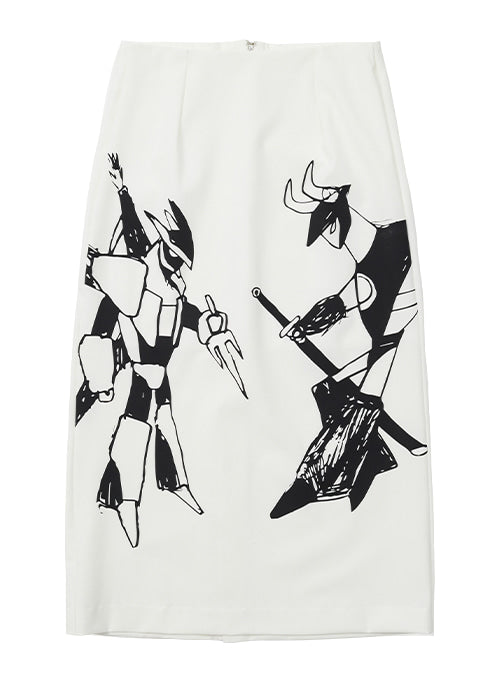 アジョバイアジョ(AJOBYAJO)          Robots Duel Skirt [White]