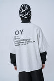 オーワイ(OY)  LAYERED ZIPPER POLA LONG SLEEVE-GREY