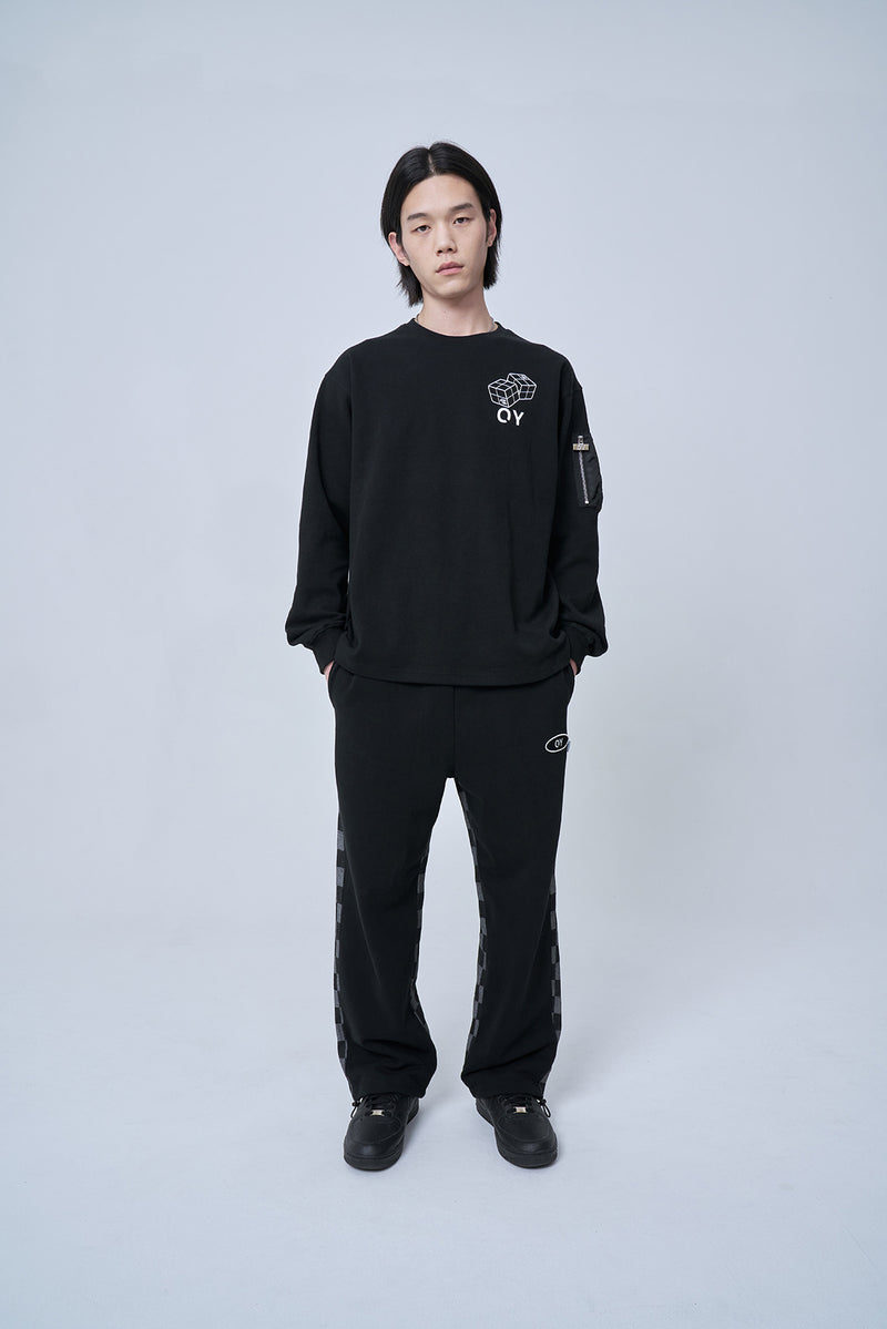 オーワイ(OY)  CUBE POCKET LONG SLEEVE-BLACK