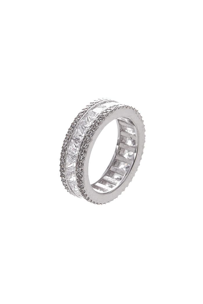 BLACKPURPLE (ブラックパープル)  [BLACKLABEL] AAA DIA CRYSTAL 3-LINE RING