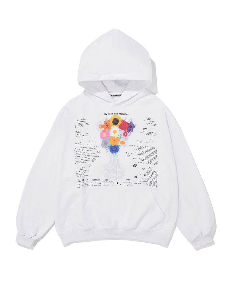 MYDEEPBLUEMEMORIES(マイディープブルーメモリーズ)      MM twelve flower hoodie