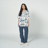アクメドラビ(acme' de la vie)  BORDER CHARACTER PATTERN SHIRTS WHITE