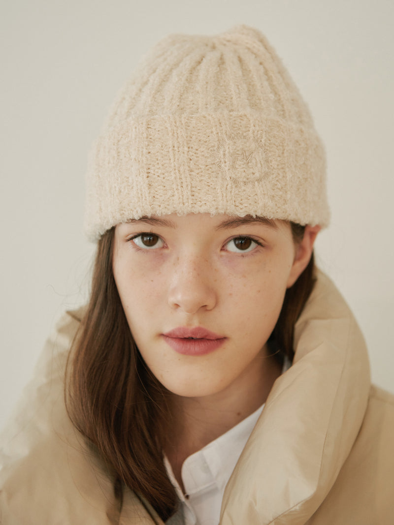 TMO BY 13MONTH（ティーエムオーバイサーティンマンス）RIBBED KNIT BEANIE (IVORY)