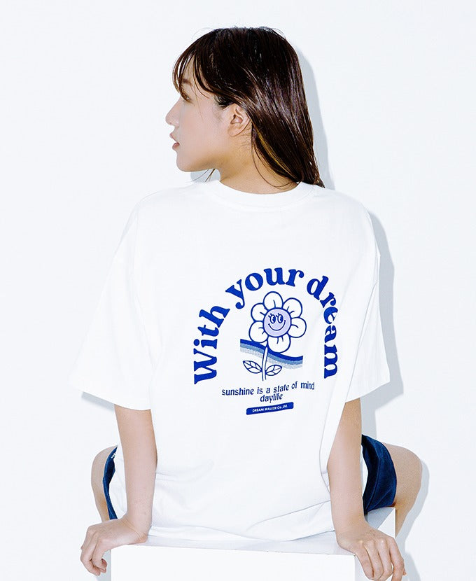 デイライフ(Daylife) Growing Half T-shirt (White)