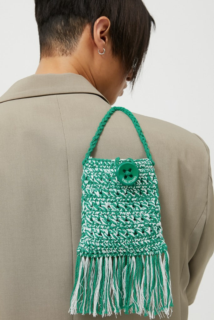 イーエスシースタジオ(ESC STUDIO) handmade crochet bag (green)