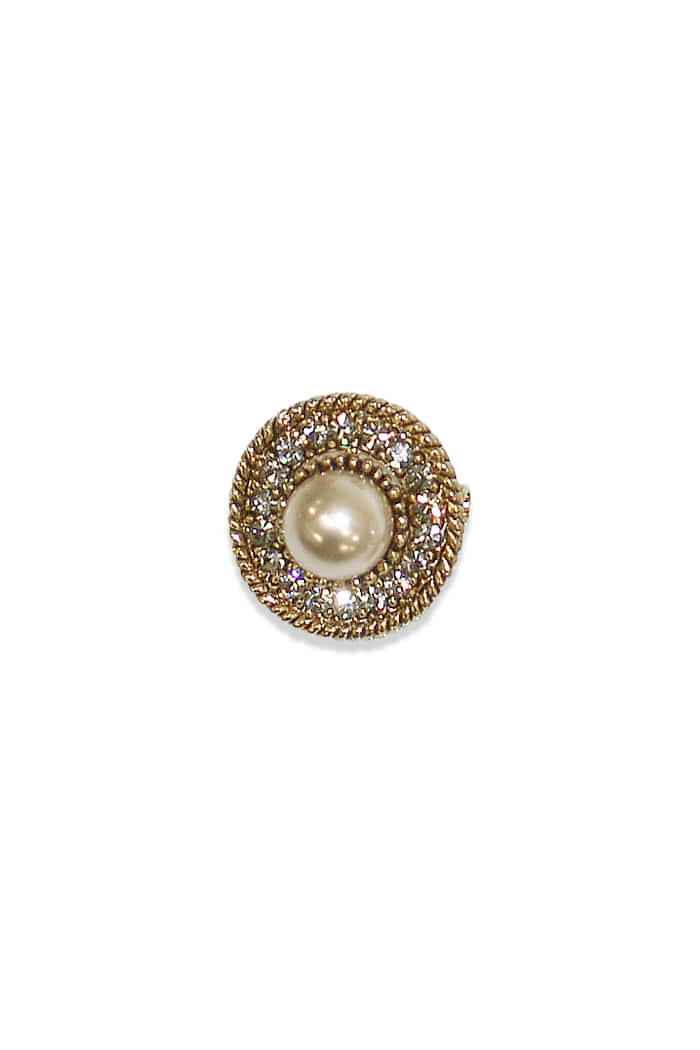 BLACKPURPLE (ブラックパープル) 	  Pearl Circle Brooch