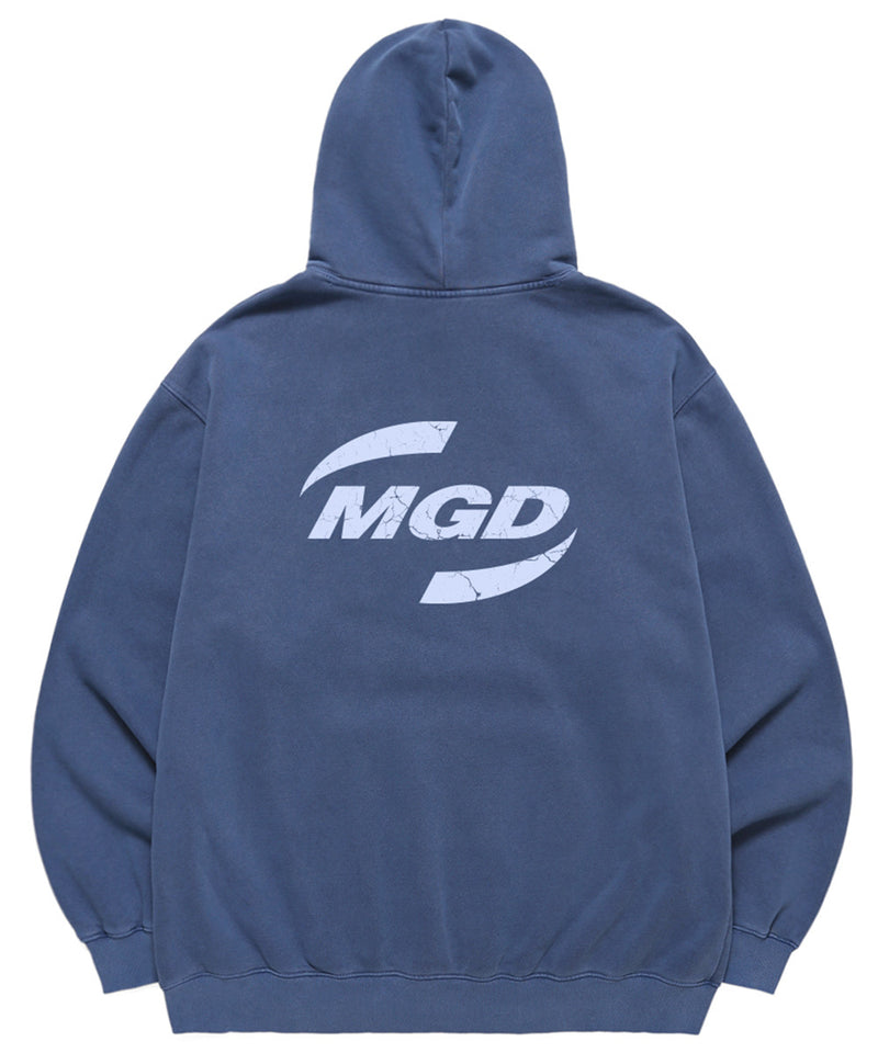 mahagrid (マハグリッド) SPIN LOGO PIGMENT HOODIE [BLUE]