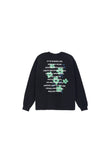 オーワイ(OY) TEXT FLOWER LONG SLEEVE-BLACK