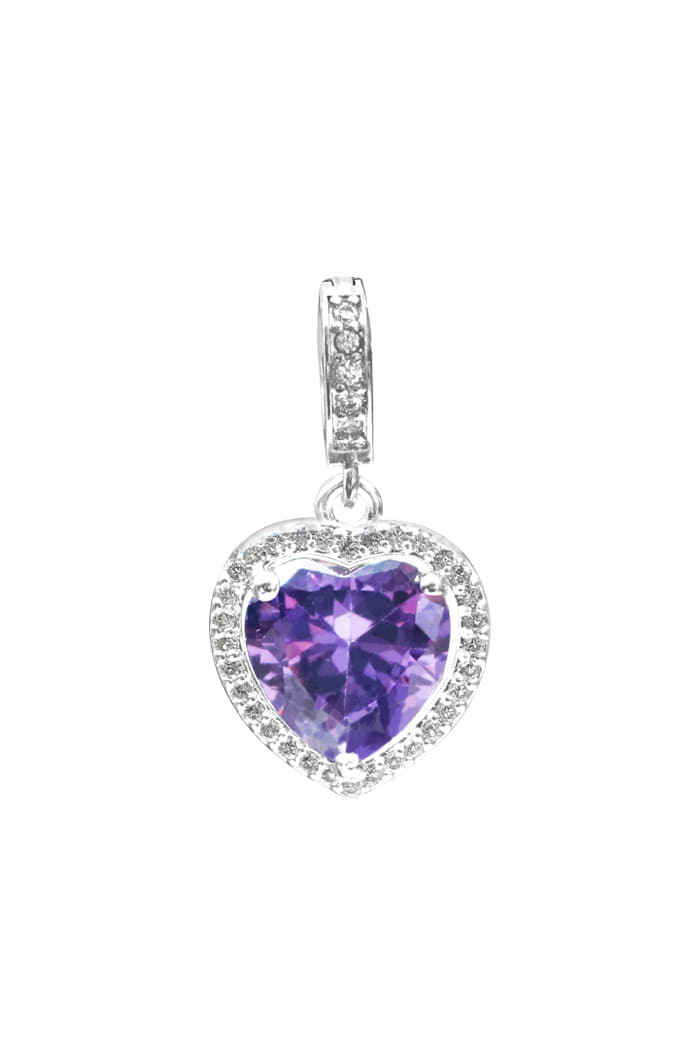 BLACKPURPLE (ブラックパープル) 	  Sailor Heart Cubic Pendant - Purple