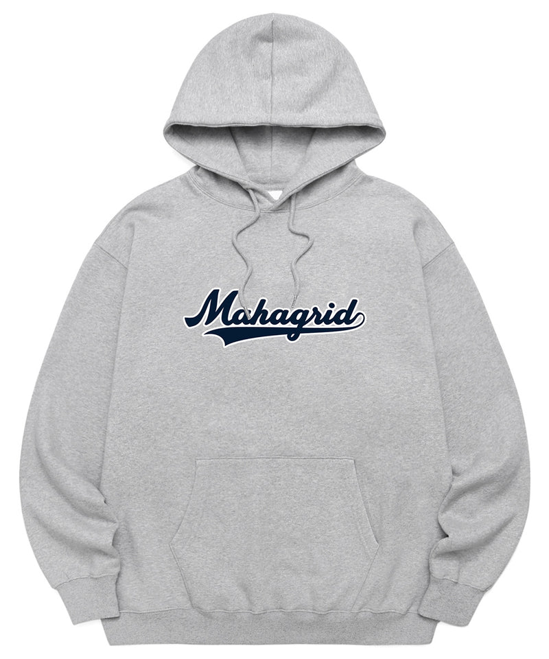 mahagrid (マハグリッド)  OLD SCHOOL LOGO HOODIE [GREY]
