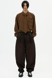 イーエスシースタジオ(ESC STUDIO) color washing denim pocket pants(brown)