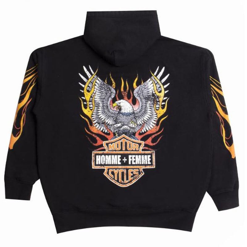 HOMME PLUS FAMME (オムファム) MOTORCYCLE HOODIE