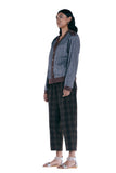 レイブレス(LABELESS) BROWN CHECK REVERSIBLE TAPERED PANTS