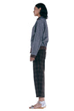 レイブレス(LABELESS) BROWN CHECK REVERSIBLE TAPERED PANTS