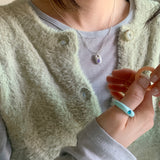 Nff(エヌエフエフ) 	 color beads ring_mint
