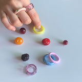 Nff(エヌエフエフ) 	 color beads ring_pink