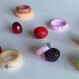 Nff(エヌエフエフ) 	 color beads ring_pink